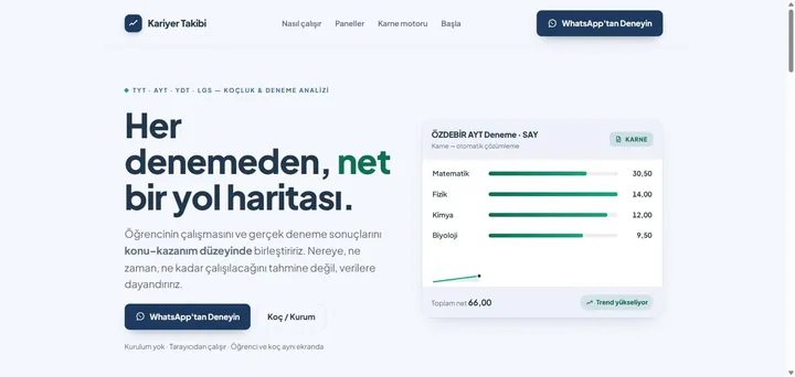 Koçum Benim — Karneyi yükle, çözümleme kendi çıksın